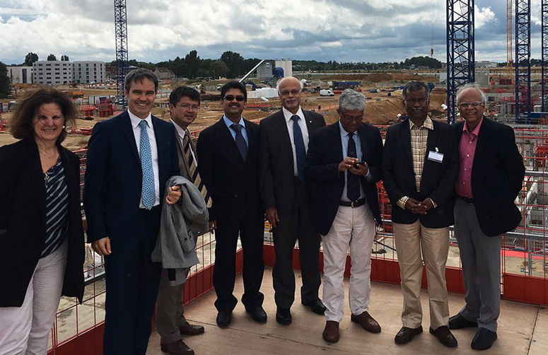 Délégation de l'IISER en visite sur le chantier de l'ENS Paris-Saclay