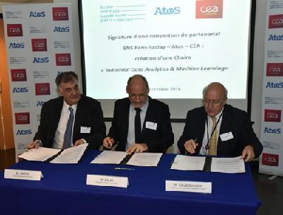 ean-Marie Simon, Directeur Général Atos France, Pierre-Paul Zalio, Président de l'ENS Paris-Saclay et François Geleznikoff, Direction des applications militaires du CEA - @CADAM/CEA